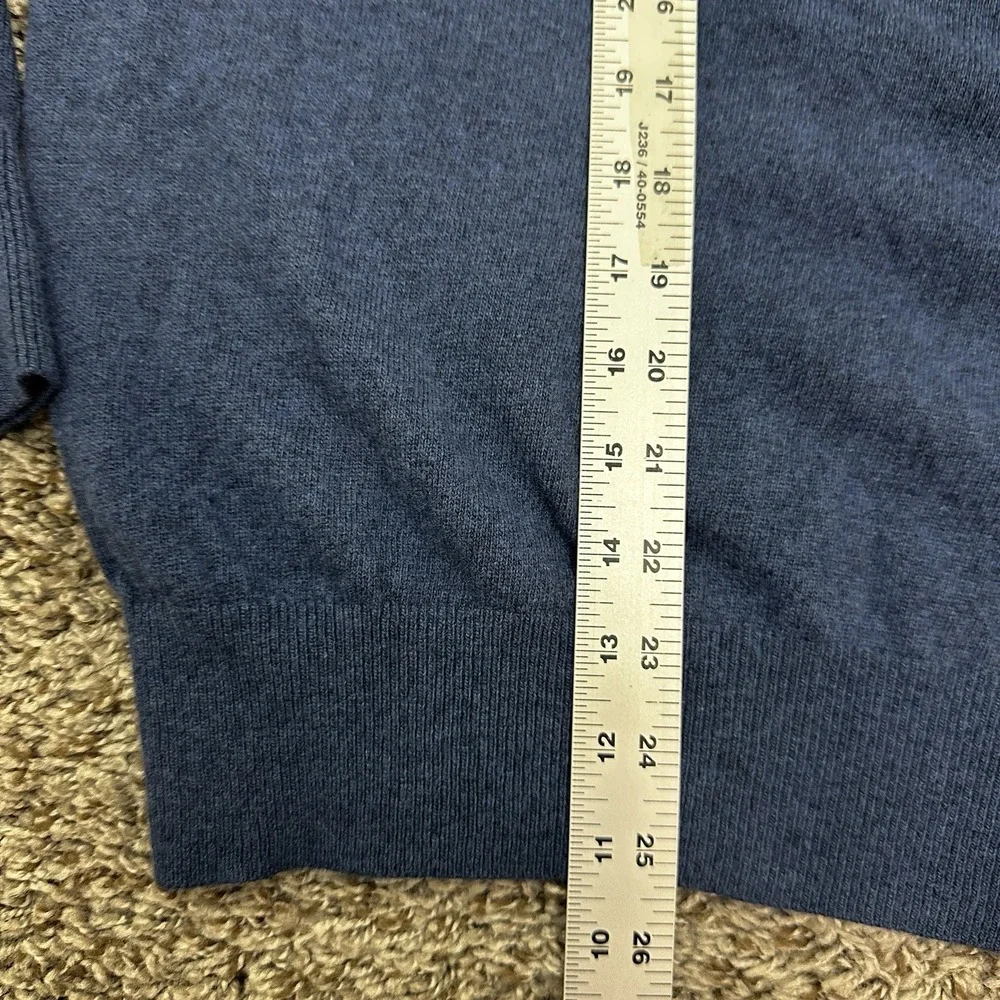 Banana Republic Men's Crewneck Sweater Med Italian Yarn Wool Cashmere Blend Blue